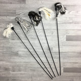 XL Rabbit Fur Teaser Cat Toy