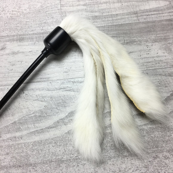 Short Rabbit Fur Teaser Cat Toy