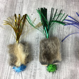 Doormouse fur & Mylar Cat Teaser Toy