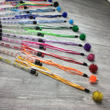 Satin & pom Cat Teaser Toy