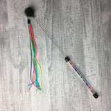 Satin & pom Cat Teaser Toy