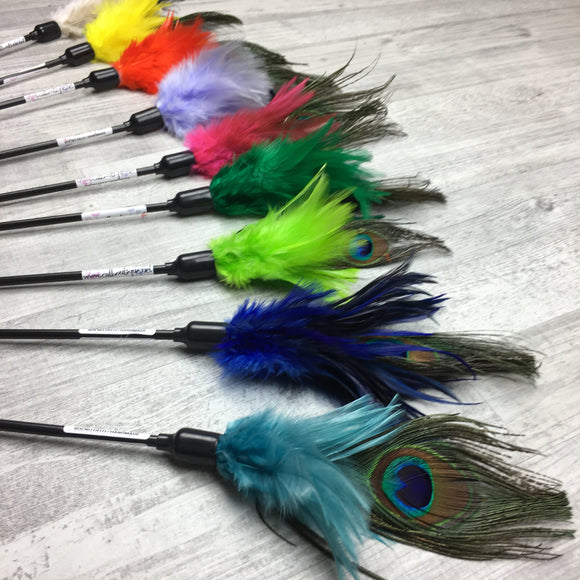 Peacock eye duster cat teaser toy